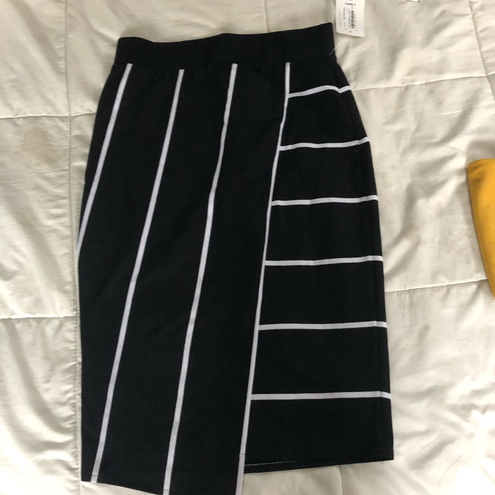Striped Pencil Skirt
